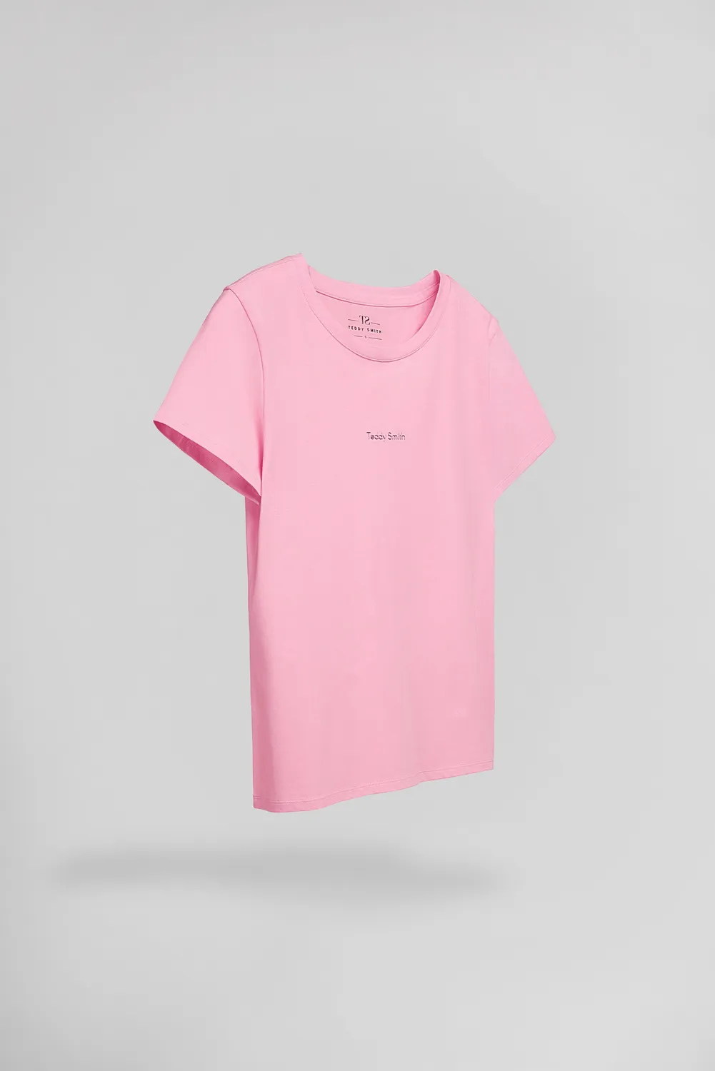 Teddy Smith T-Ribelle MC t-shirt donna rose bonbon stampa
