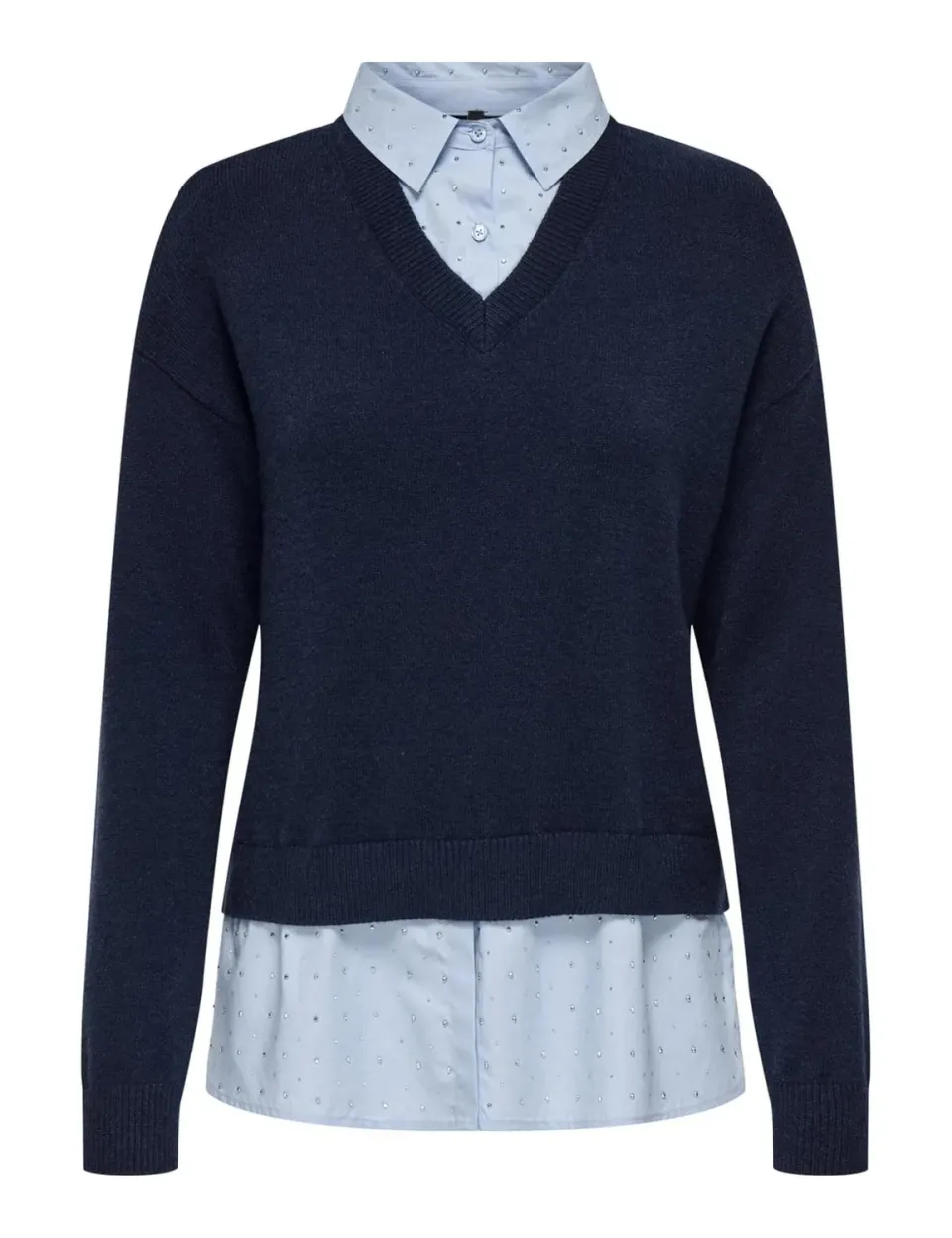 ONLY Onldagmar maglia donna colletto maglieria Cabernet