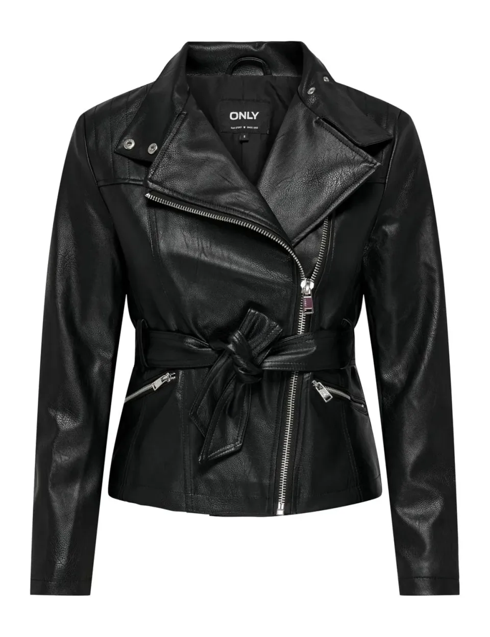 ONLY Onlmanilla Giacca Biker Donna Finta Pelle Taglia M Nera