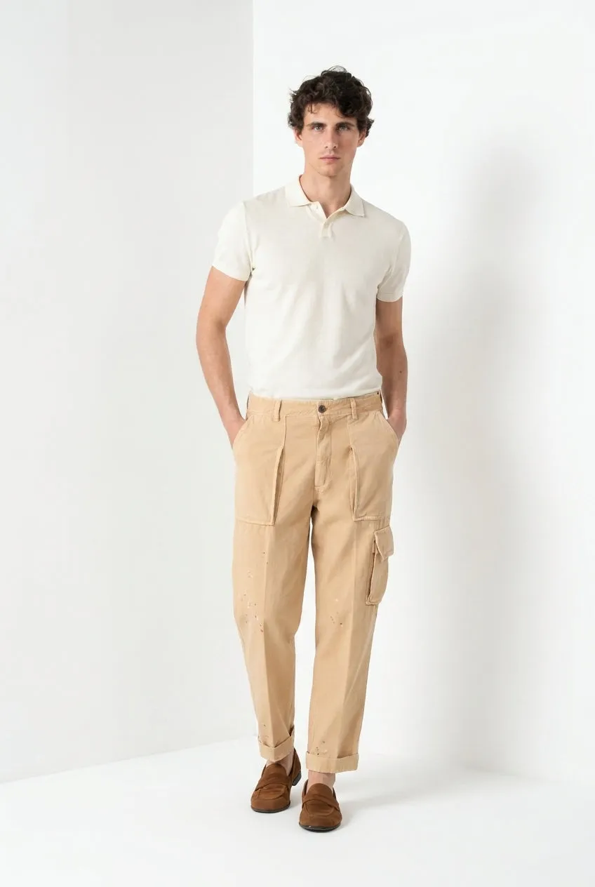 Mason's Cuba Work M74 pantalone uomo kaki cotone