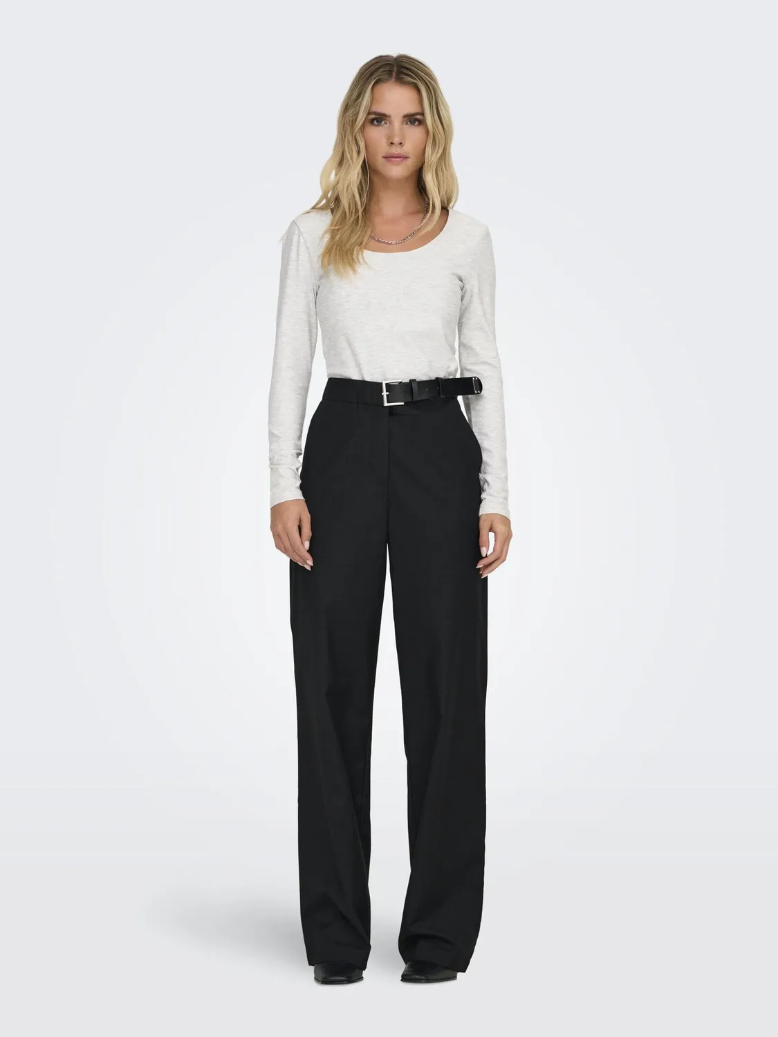 ONLY Onlfrankie HW pantaloni dritti con cintura M