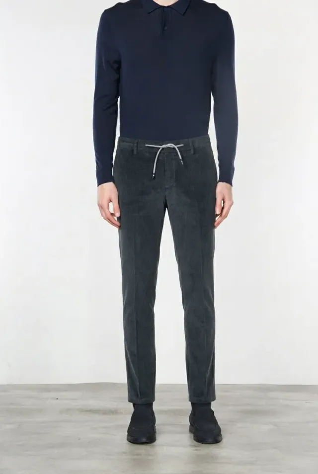 Mason's Milano Jogger Chino Uomo Grigio Scuro Extra Slim
