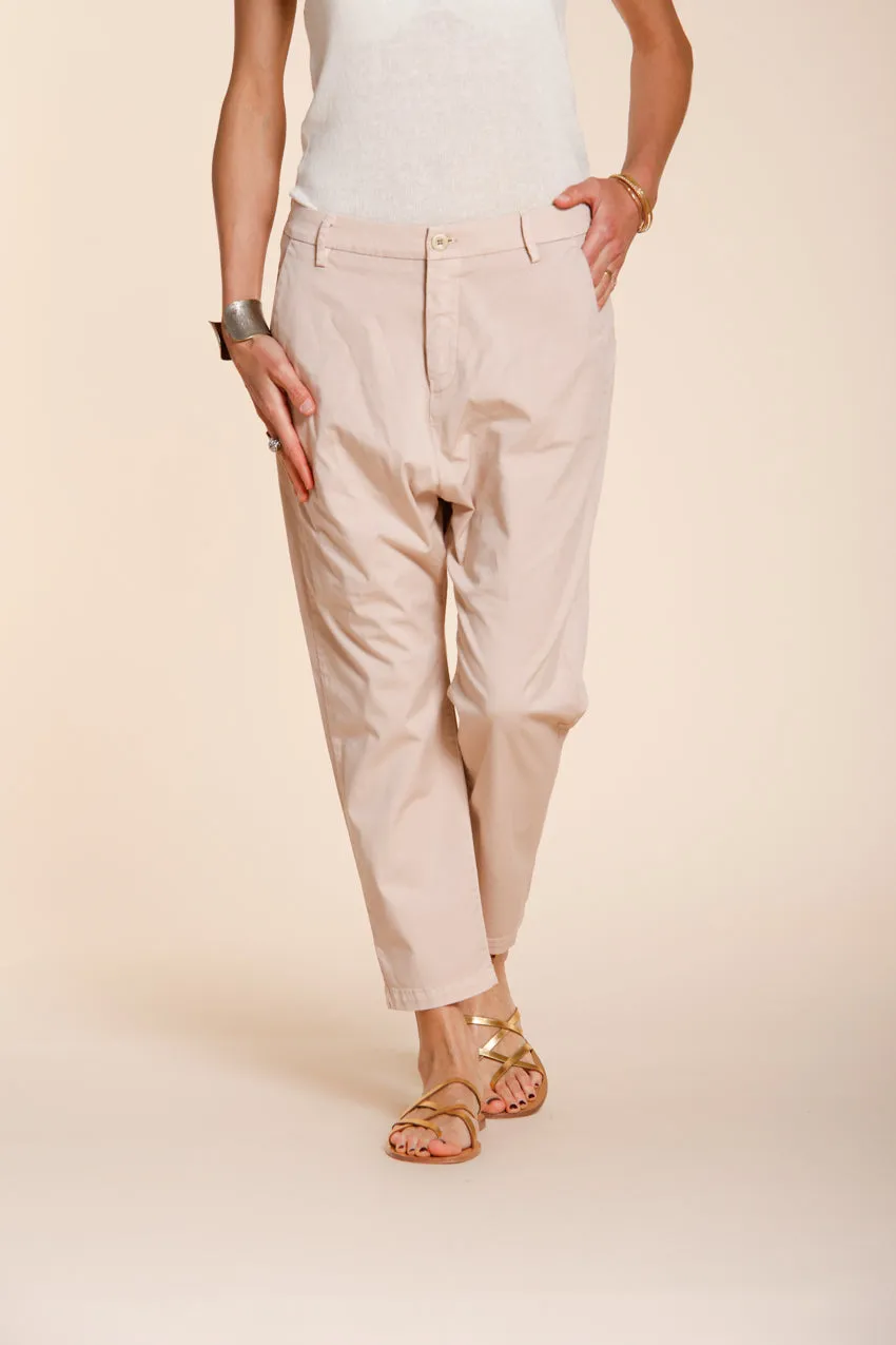 Mason's Malibu Jogger pantalone chino donna rosa carrot fit