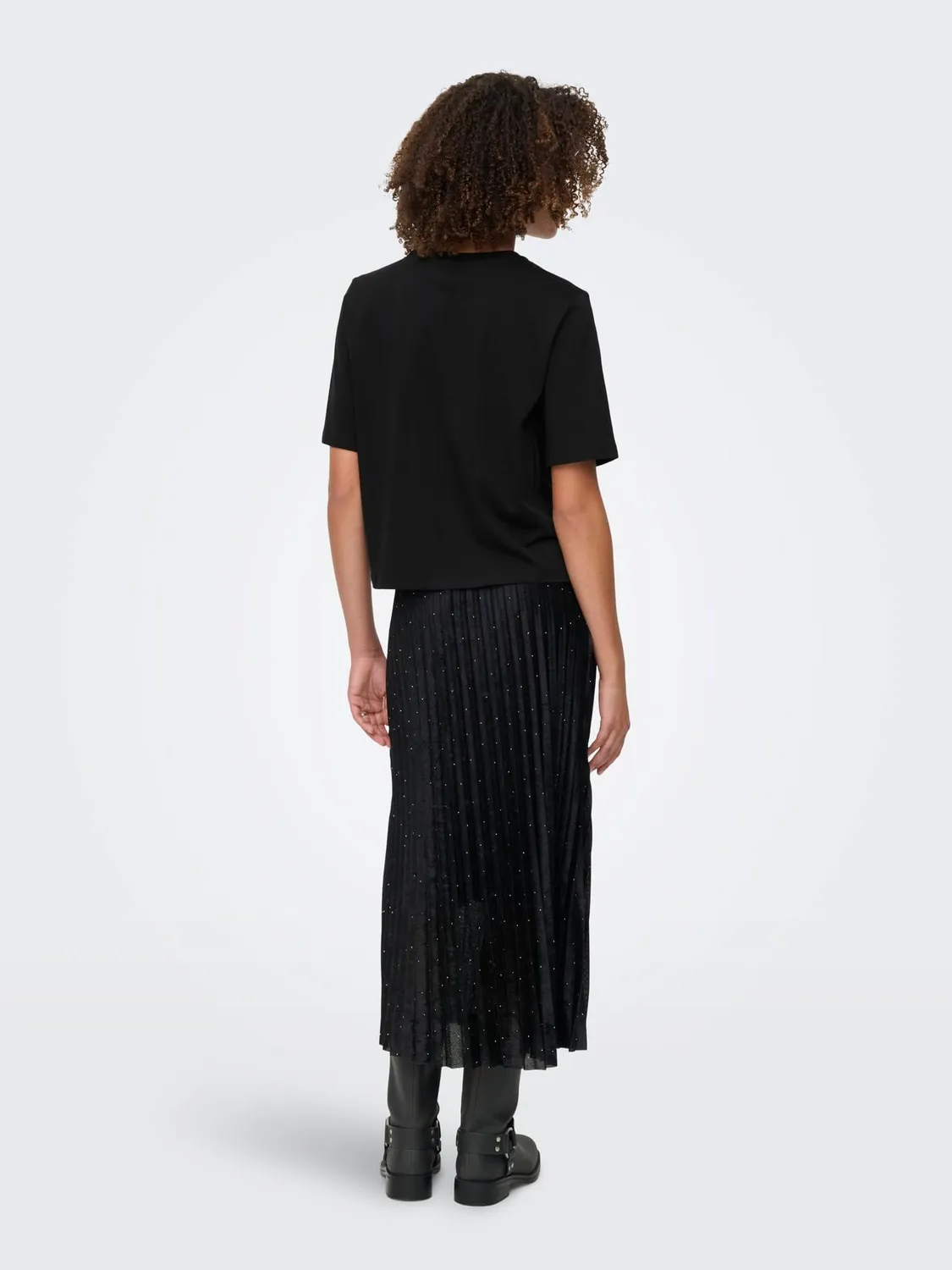 ONLY Onlsilvia Top Maniche Corte Nero