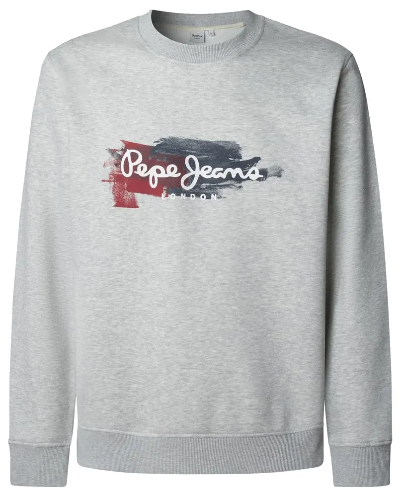 Pepe Jeans Trey Crew felpa uomo blu M logo petto