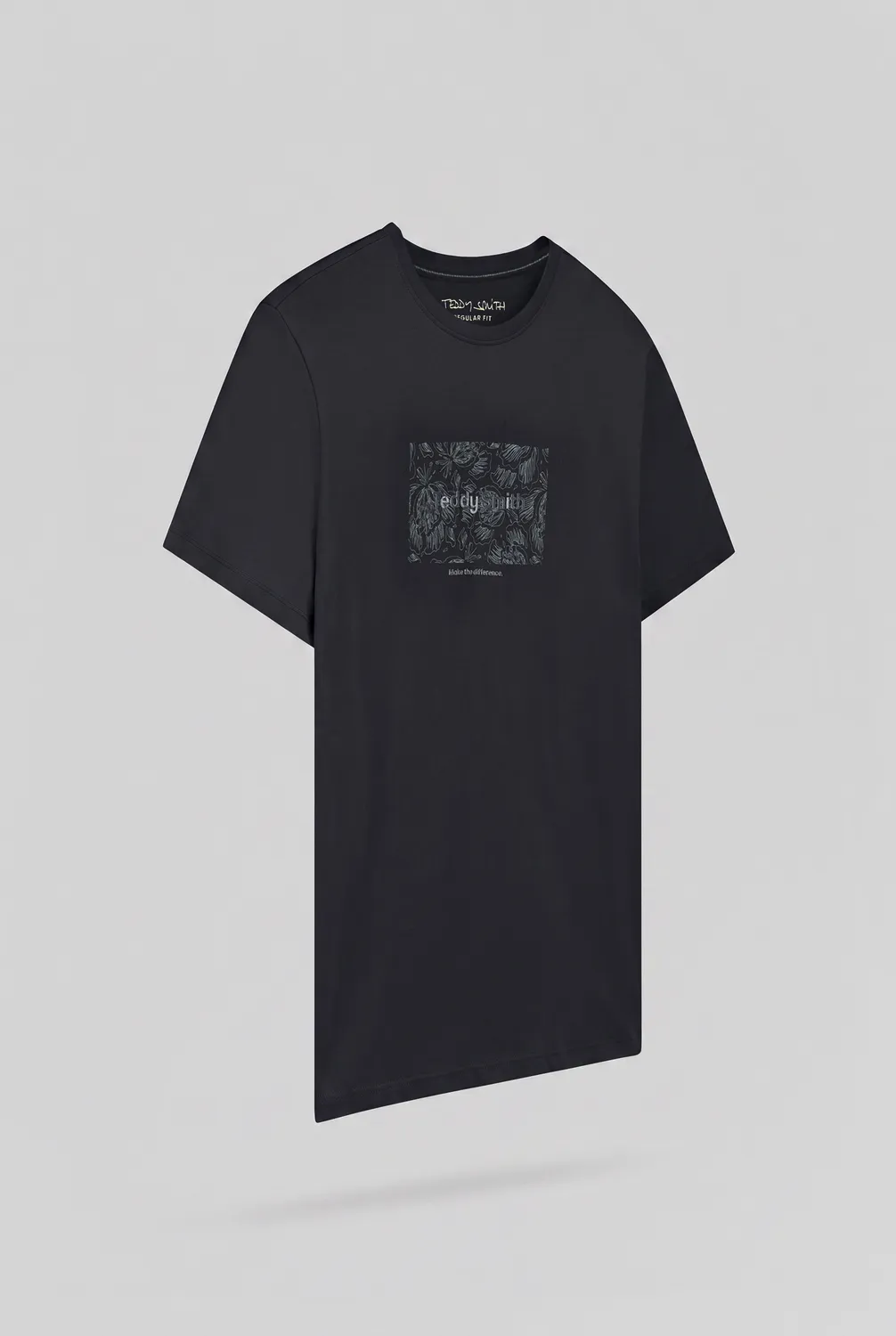 Teddy Smith T-Ares MC T-Shirt Uomo Dark Navy Cotone