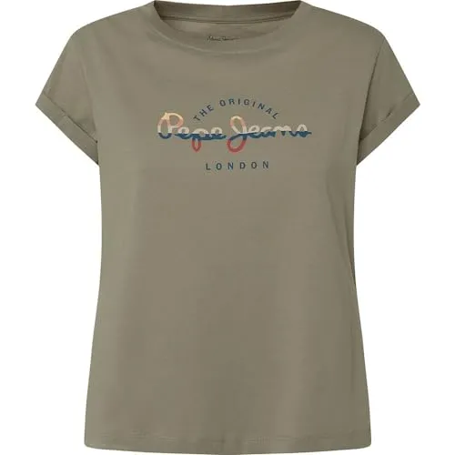 Pepe Jeans Evette t-shirt donna girocollo logo