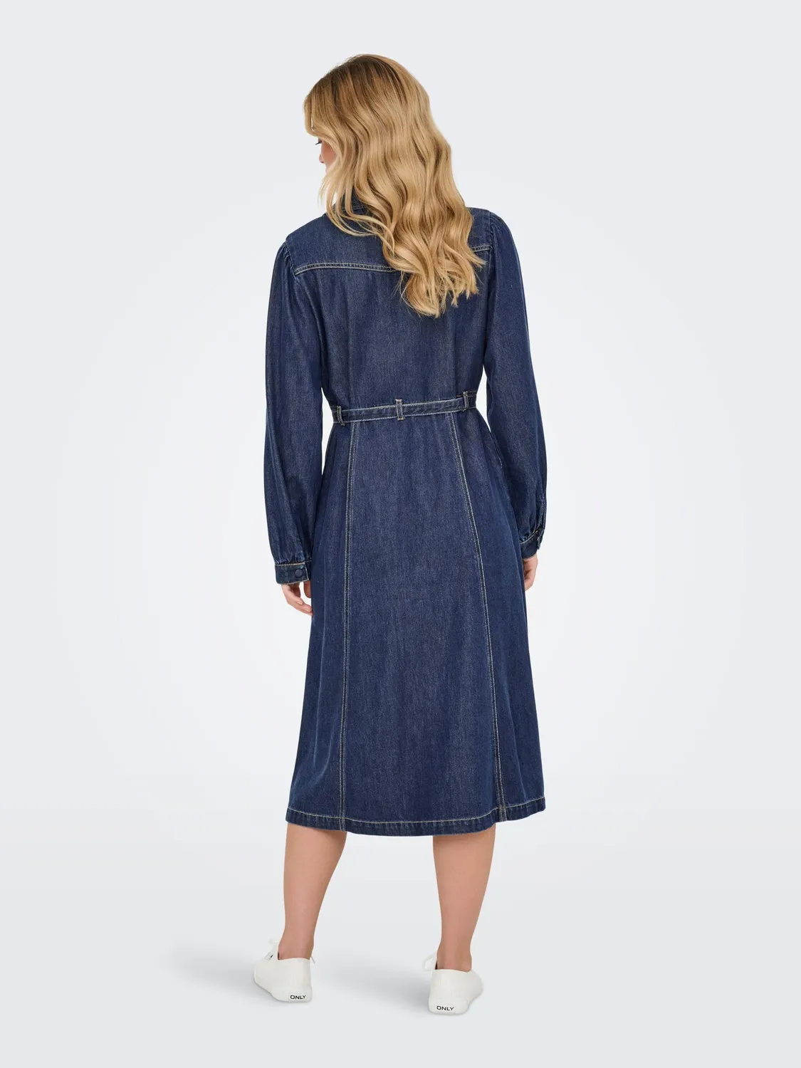 ONLY Onljulie vestito midi donna M denim blu scuro