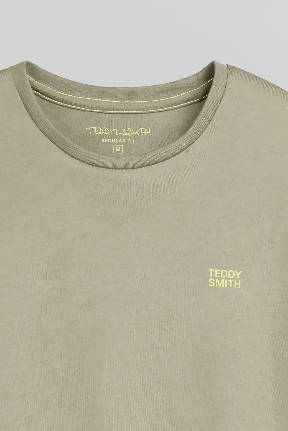 Teddy Smith The Tee 1 t-shirt bleach kaki cotone
