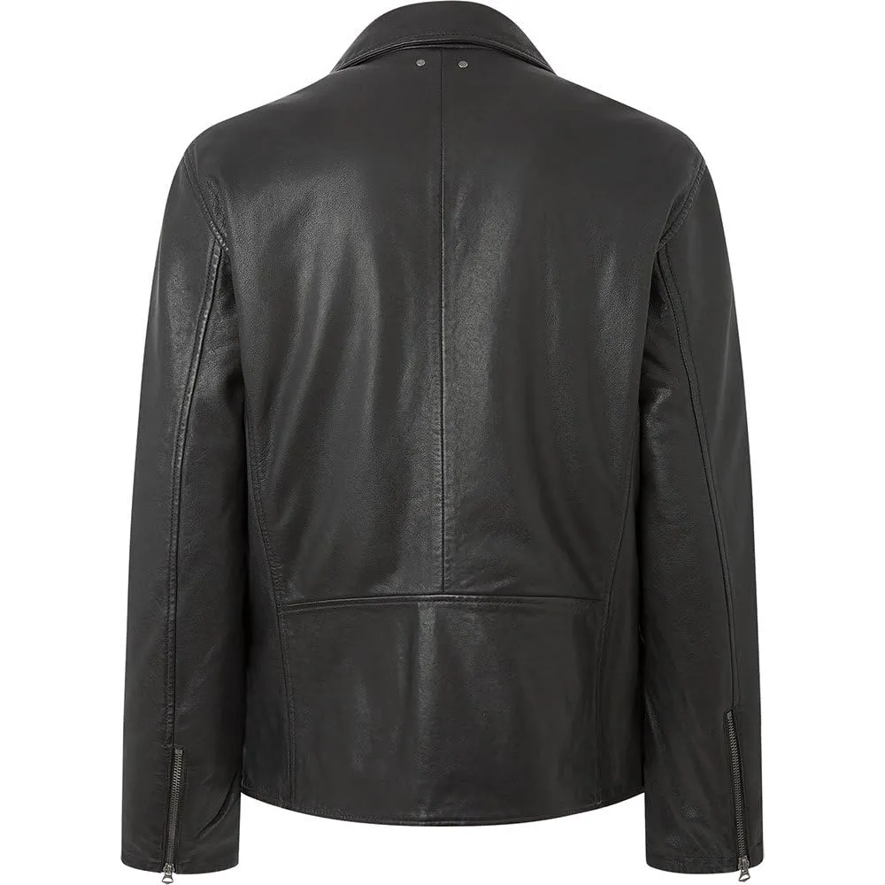 Pepe Jeans Valen Giacca Pelle Uomo M Nera Biker