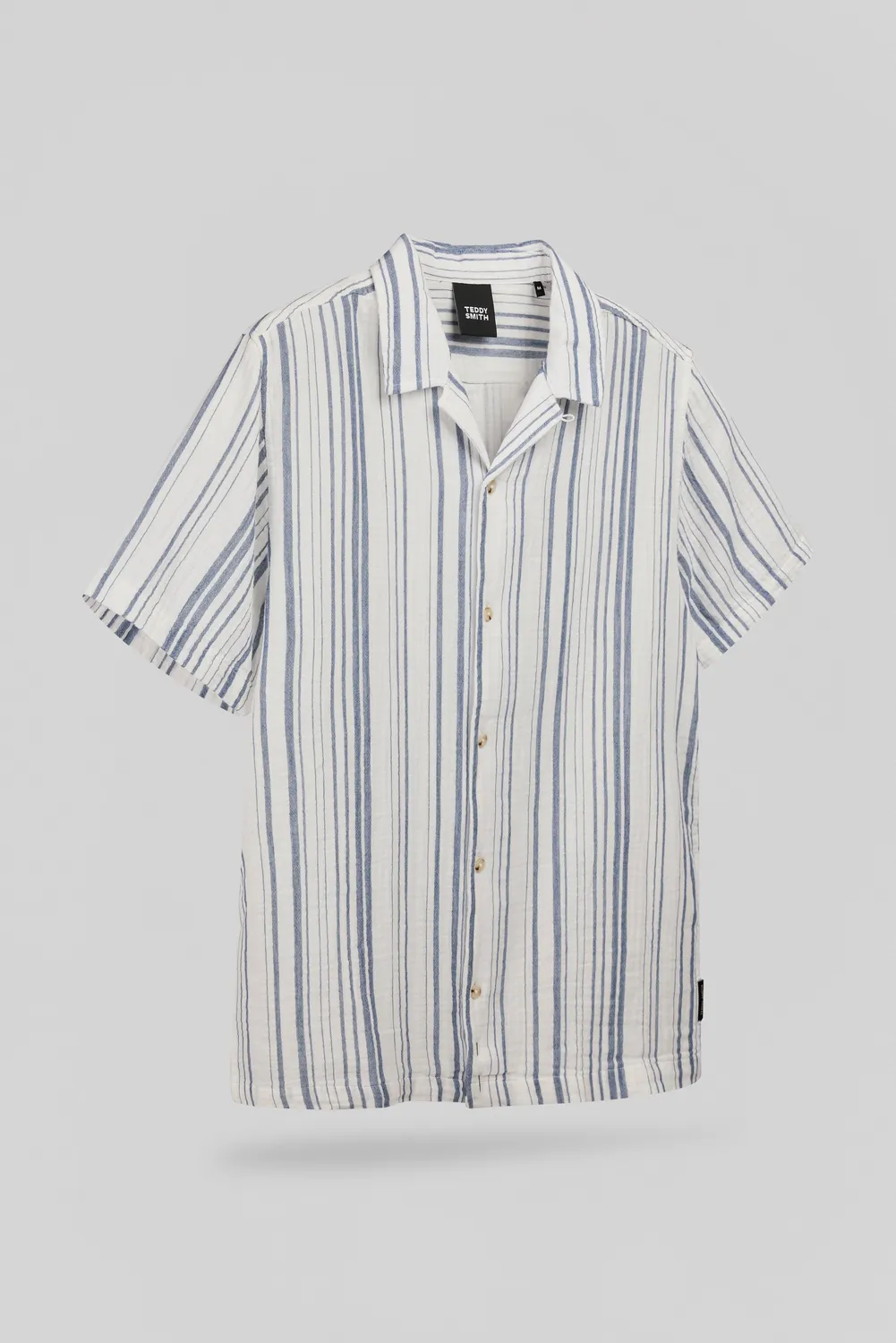Teddy Smith C-Celestio MC camicia uomo indigo righe