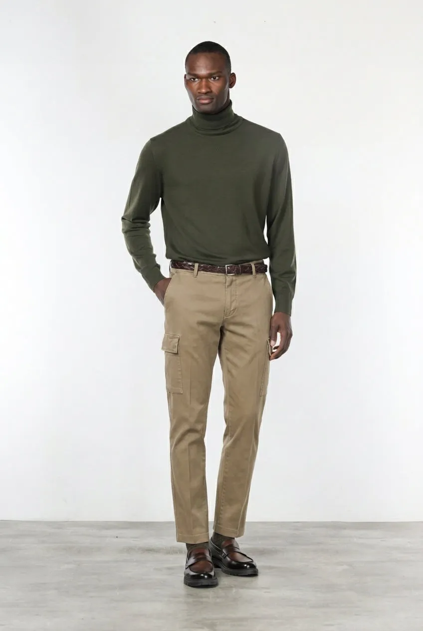 Mason's Chile pantalone cargo uomo tortora extra slim