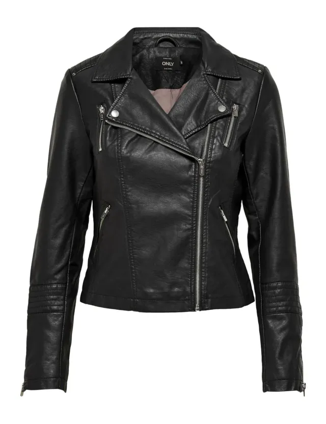 ONLY ONLGEMMA Giacca Ecopelle Donna Nero 36