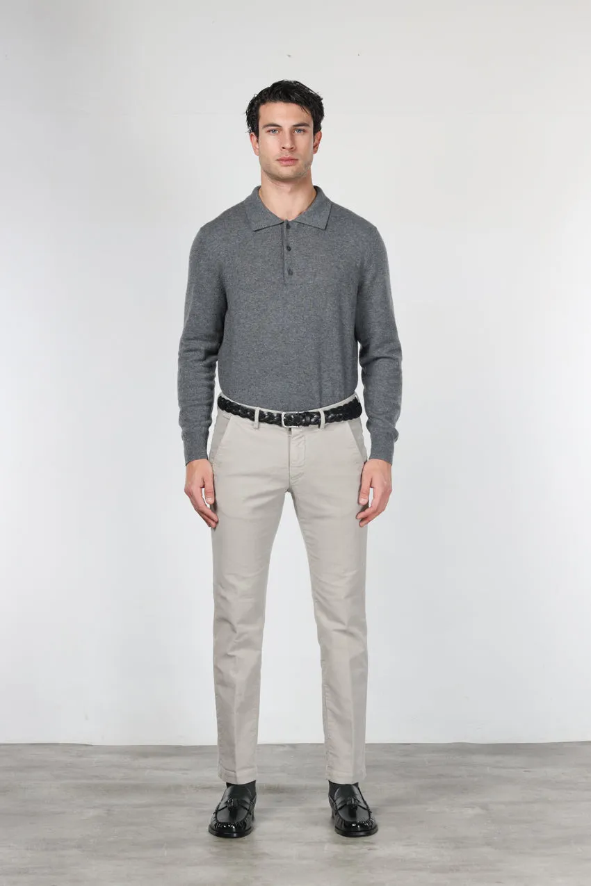Mason's Torino chino uomo grigio velluto slim