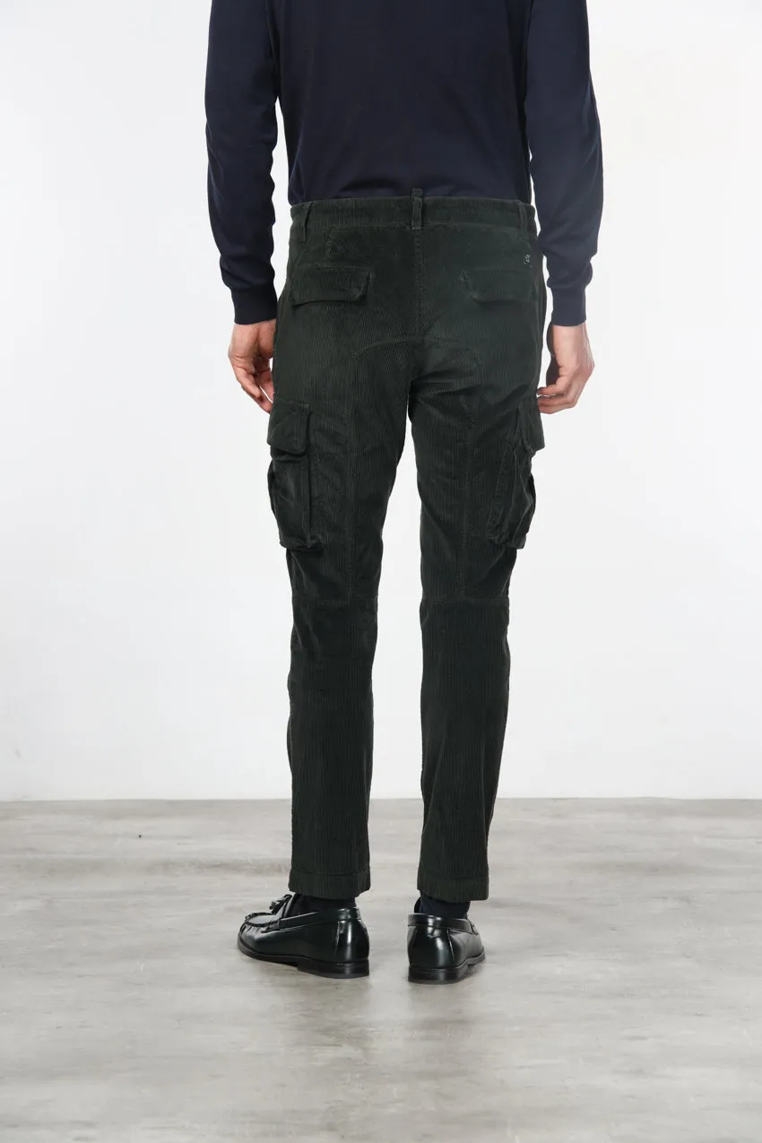 Mason's Chile Cargo Velluto Uomo Verde Scuro Extra Slim