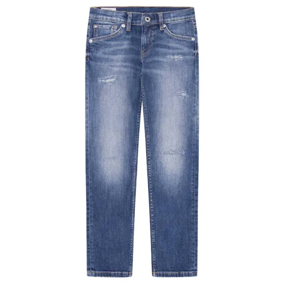 Pepe Jeans Cashed Repair Jr jeans bambino dritto