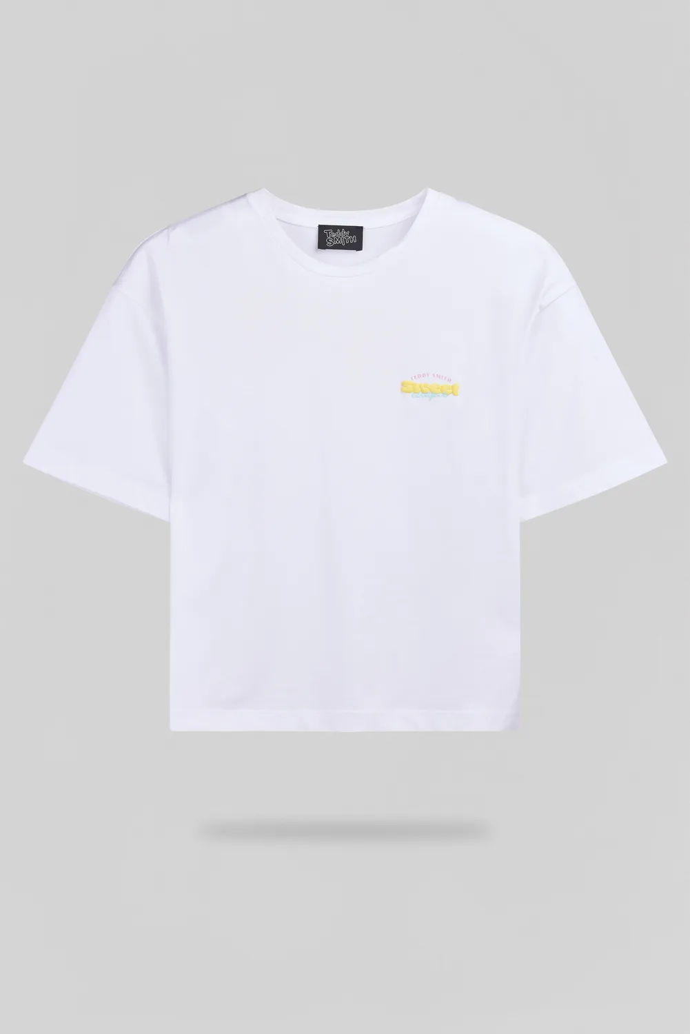 Teddy Smith T-Icy MC t-shirt bianca oversize donna