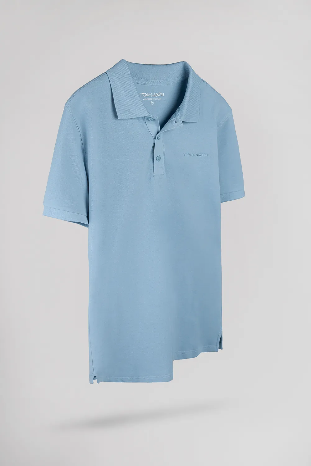 Teddy Smith P-Alban MC polo blu grigio piqué