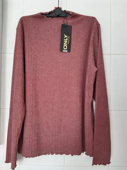 ONLY Onlemma top donna maniche lunghe scollo alto