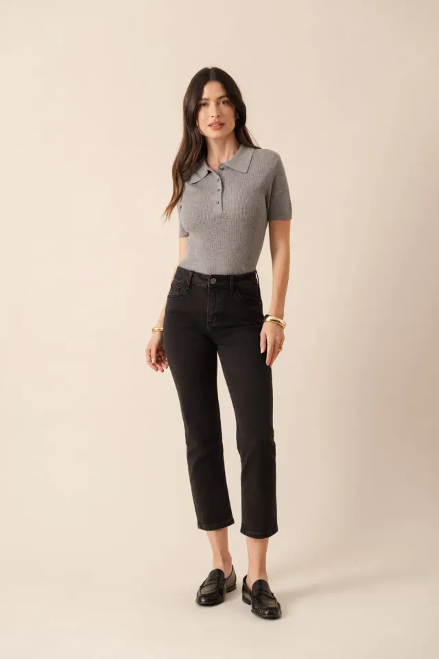 Oraije Mia jeans mom fit grigio scuro petite