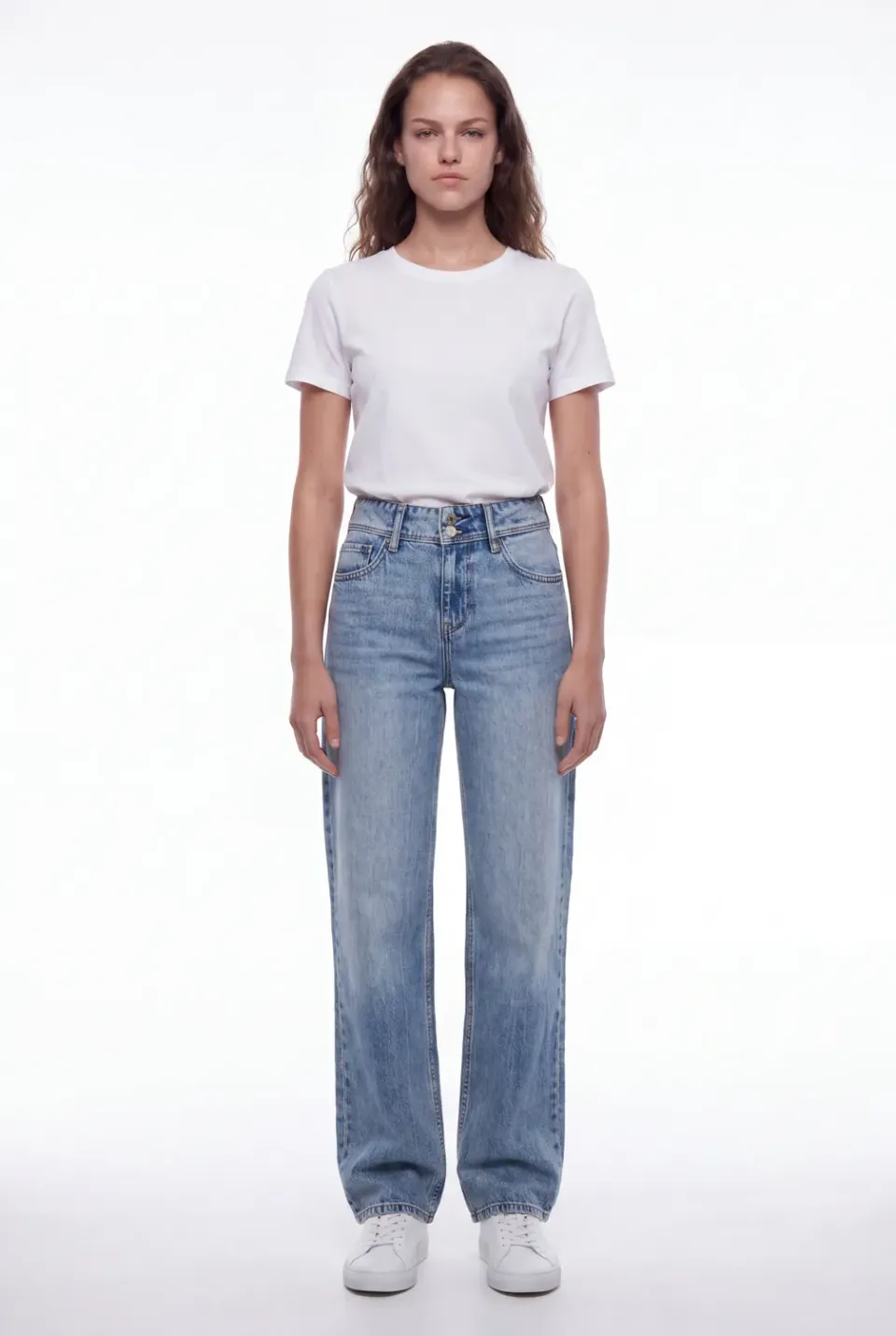 Teddy Smith P-Gladys Low Jeans Loose Indigo Chiaro Donna