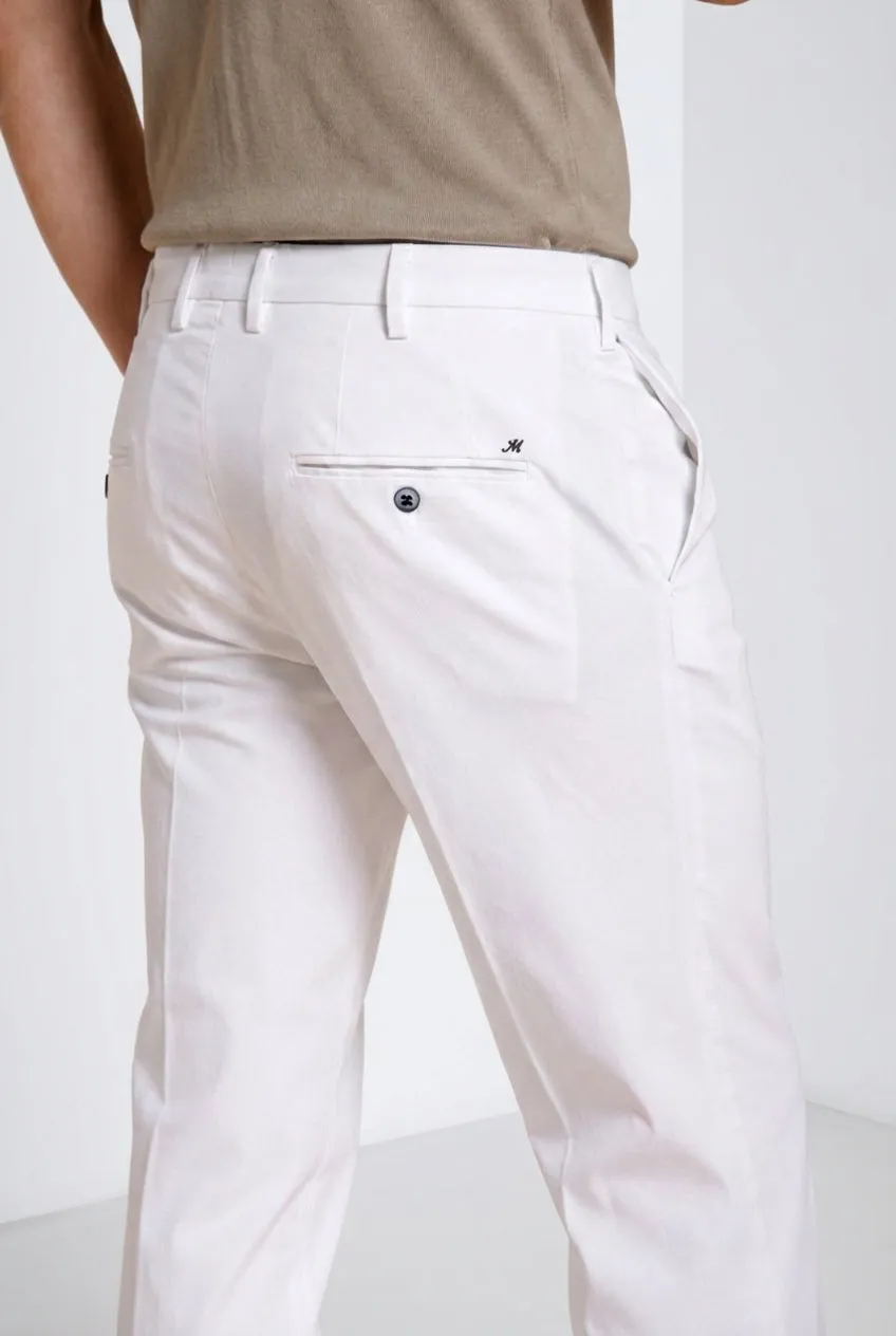 Mason's New York pantalone chino uomo bianco regular