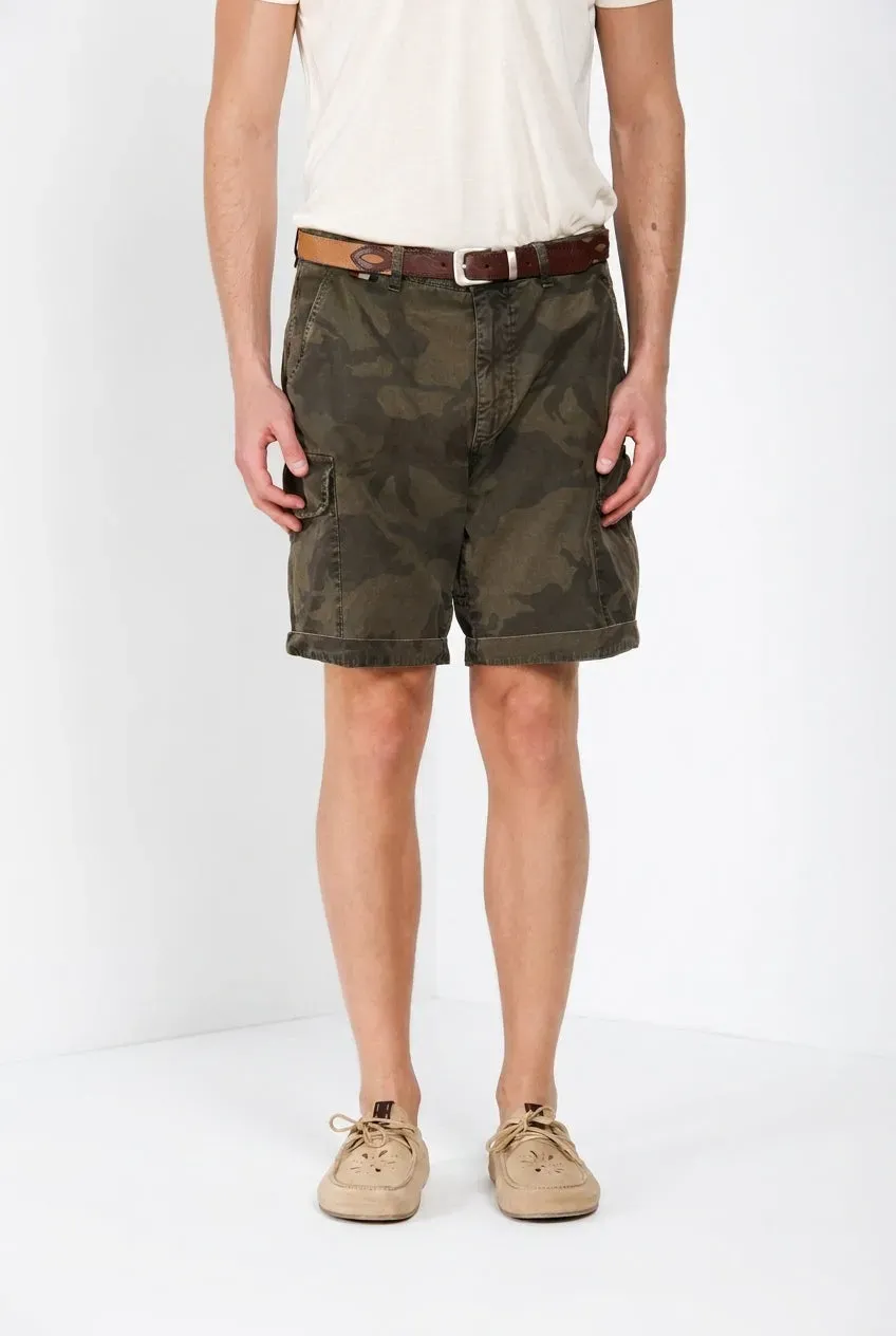 Mason's Chile M74 bermuda cargo camouflage verde