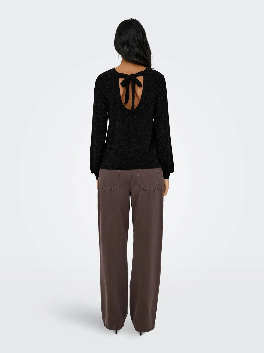ONLY Onlcarol Top S manica lunga glitter