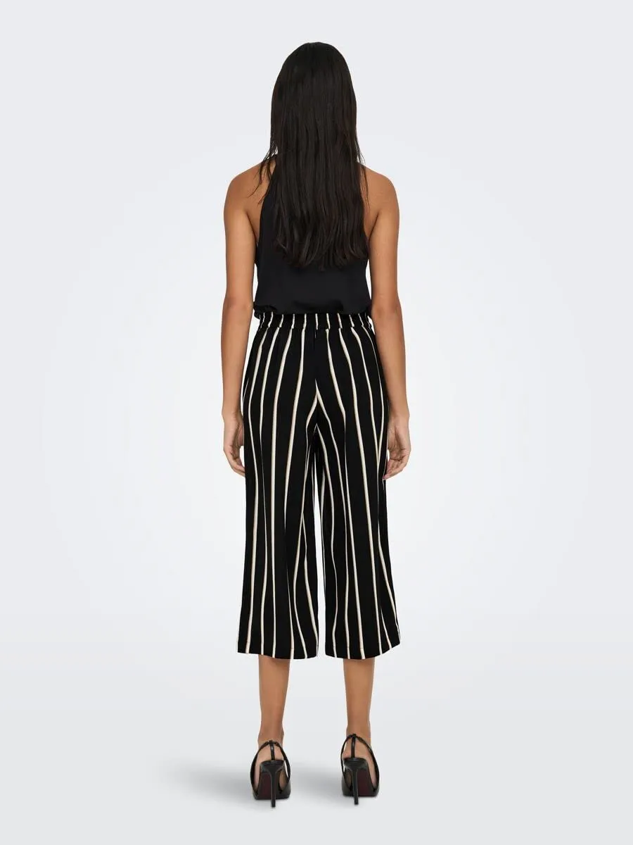 ONLY Onlwinner Palazzo pantaloni culotte neri donna