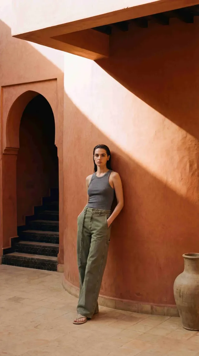 Mason's Valerie Denim Donna Verde Balloon Fit