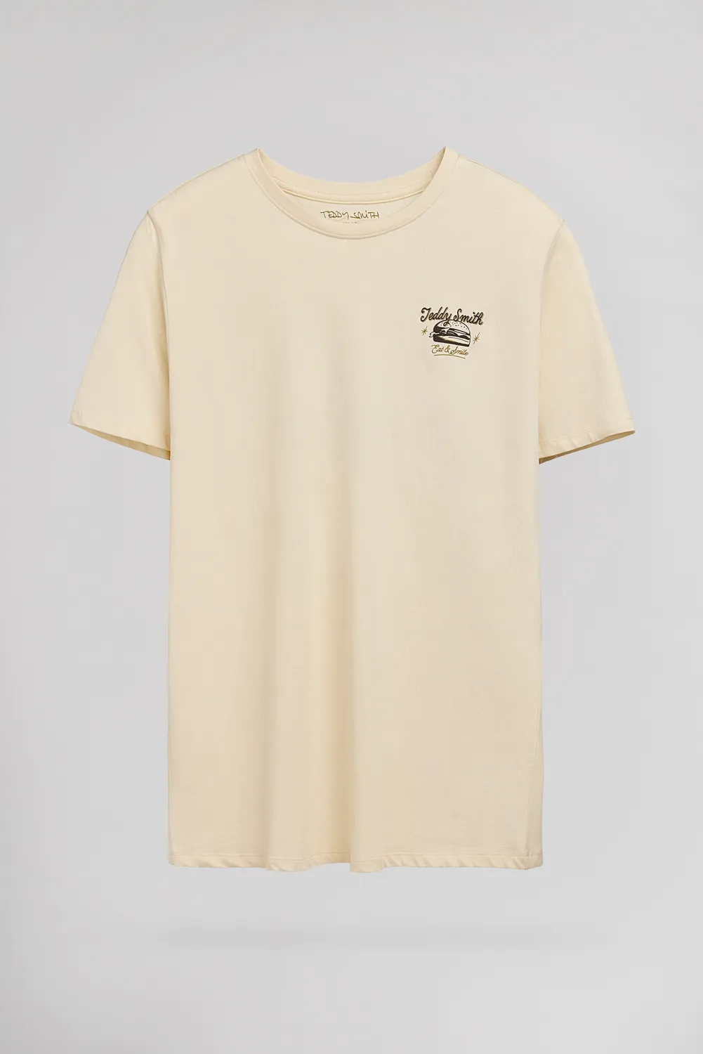Teddy Smith T-Dinner MC Cream t-shirt crema uomo