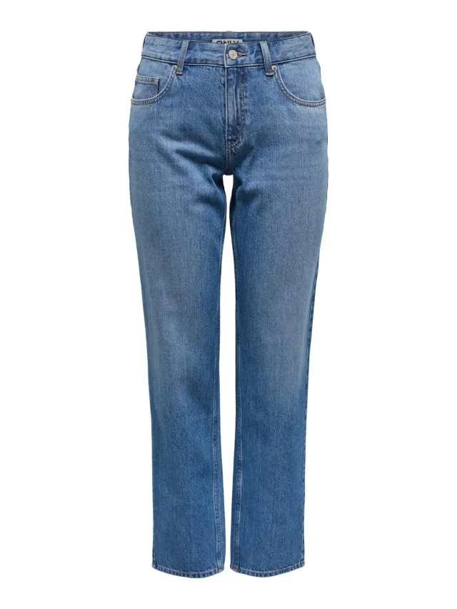 Only Onllumi Mom Jeans Donna 34L Blu Denim Medio