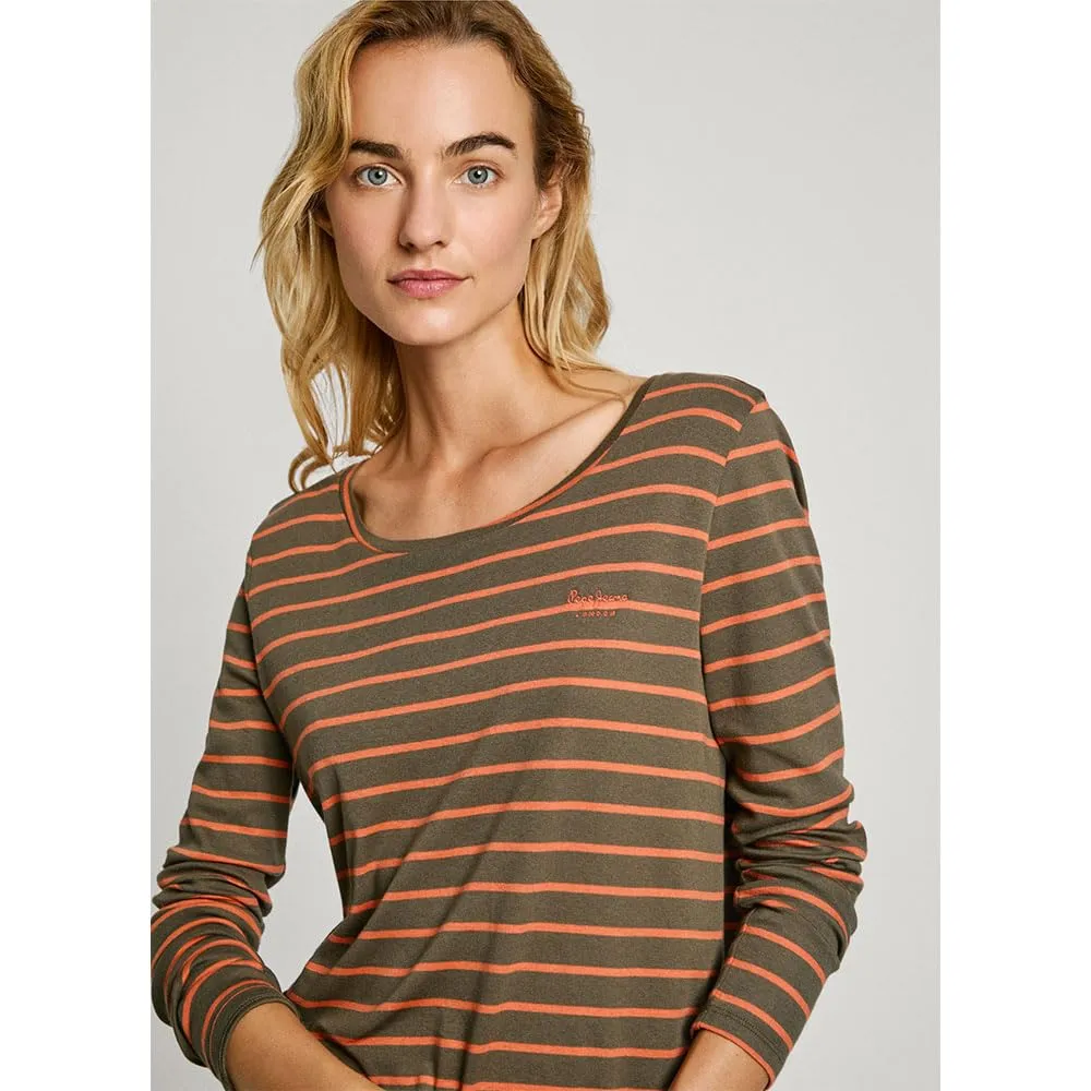 Pepe Jeans Finna T-Shirt donna maniche lunghe a righe