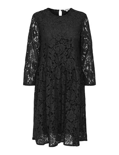 ONLY Onlmika Life 4/5 Loose Lace Dress Wvn vestito pizzo M