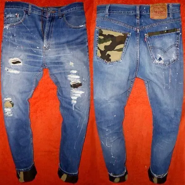 Never Say Never Levi’s Vintage Camouflage 04 Jeans Tessuto