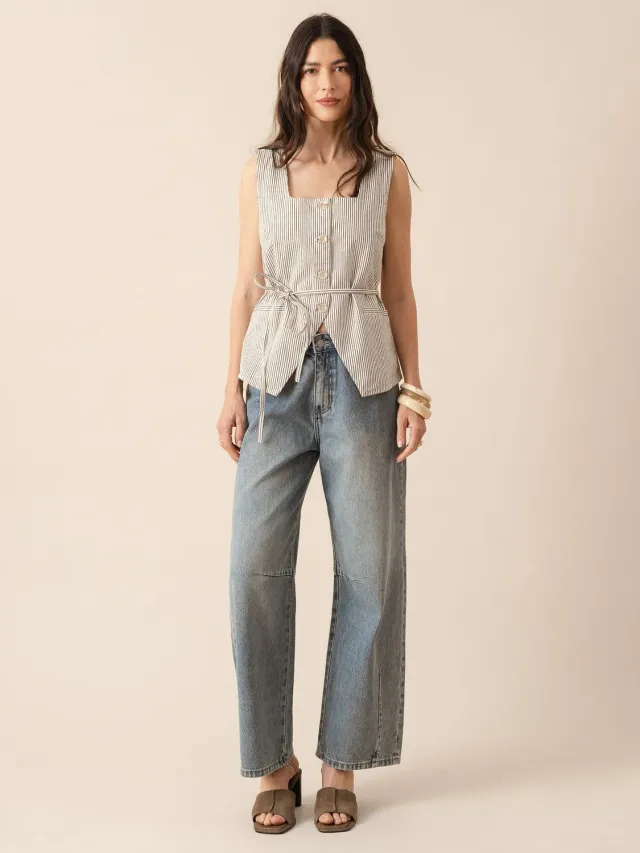 Oraije Brook jeans balloon blu vintage