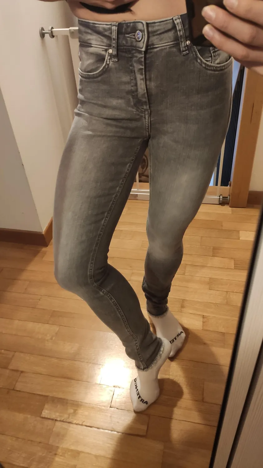 Only Onlblush Mid jeans skinny donna nero black denim