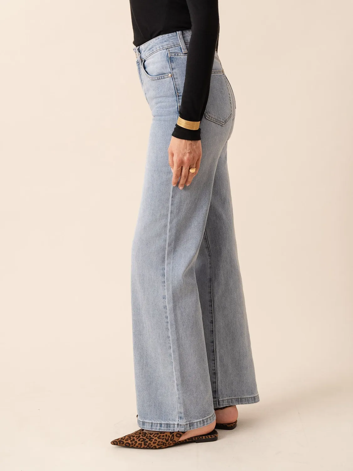 Oraije Gabriel jeans wide azzurro chiarissimo
