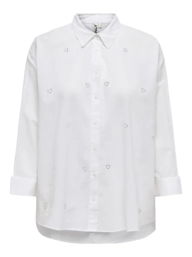 ONLY Lina Grace camicia ricamata donna taglia S
