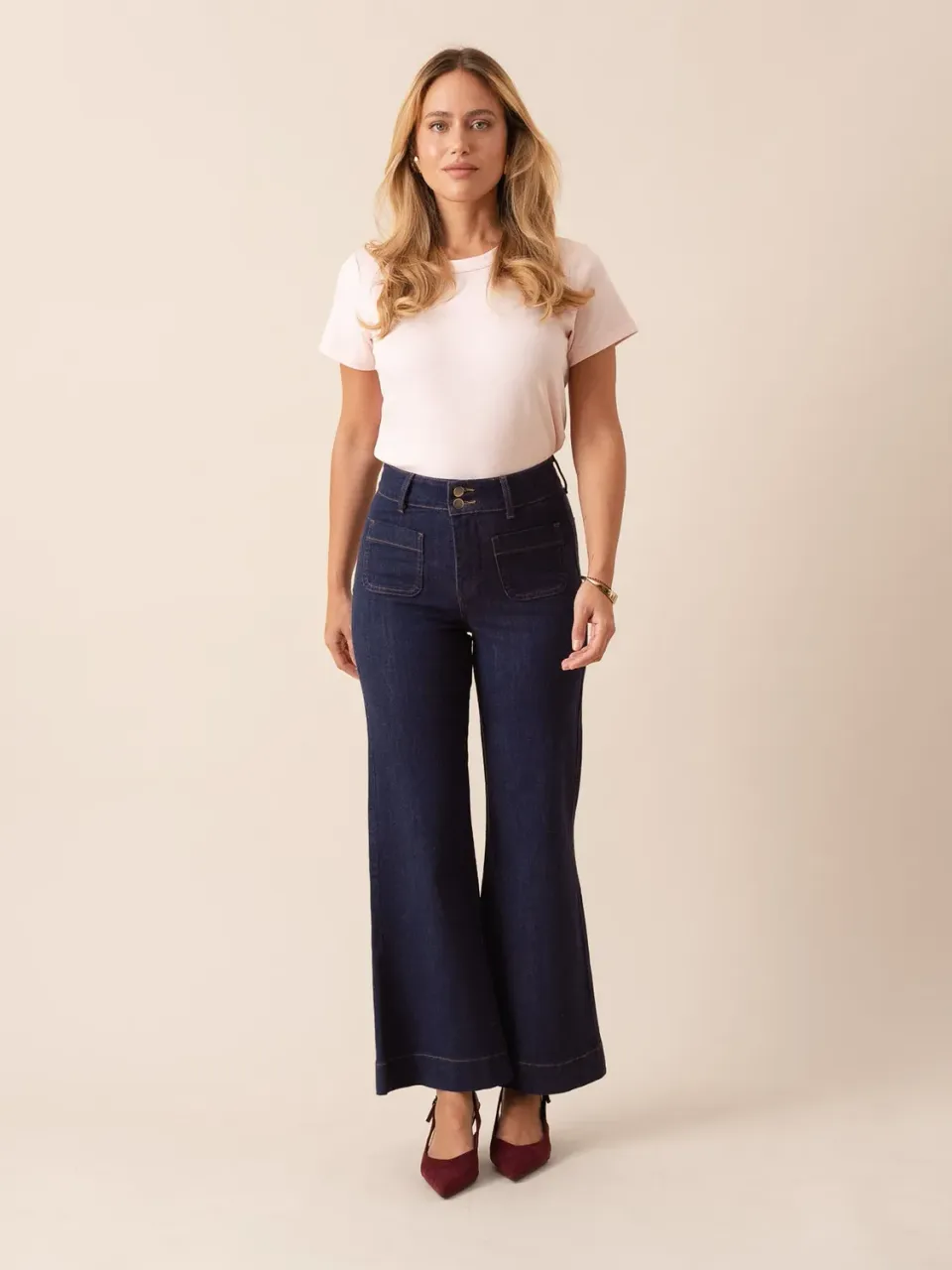 Oraije Elenette jeans flare grezzo