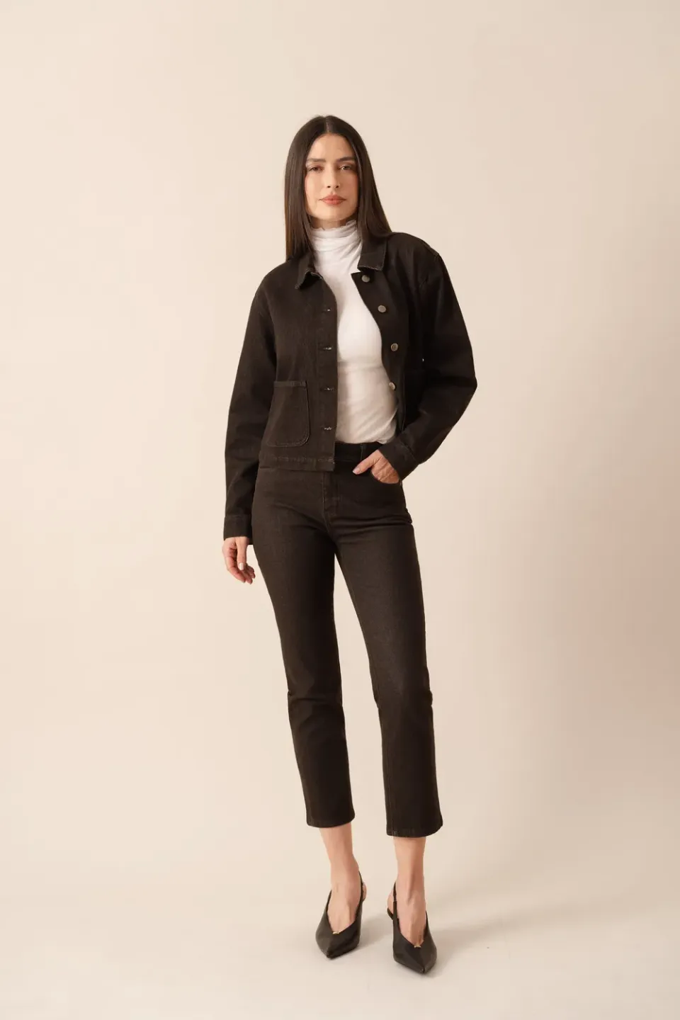 Oraije Mia jeans momfit cioccolato