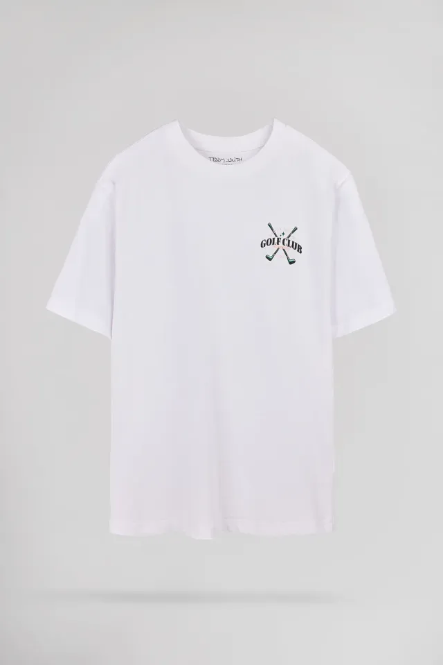 Teddy Smith T-Damien MC t-shirt uomo bianca ampia
