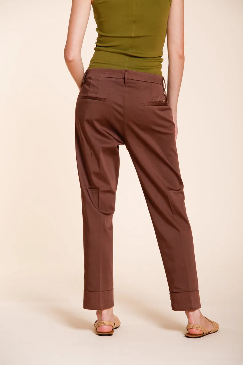 Mason's New York Carrot chino donna raso stretch marrone carrot