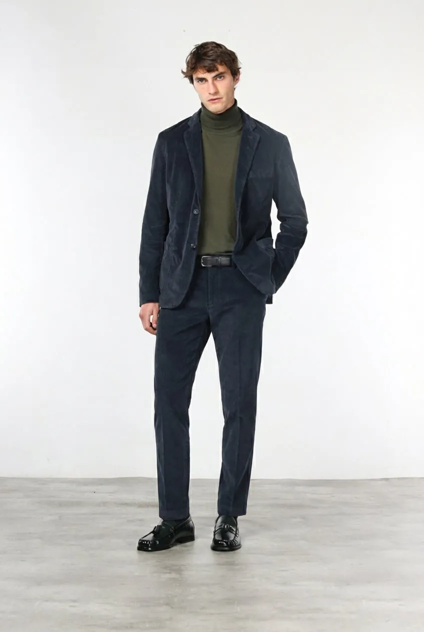 Mason's Milano chino uomo blu notte velluto
