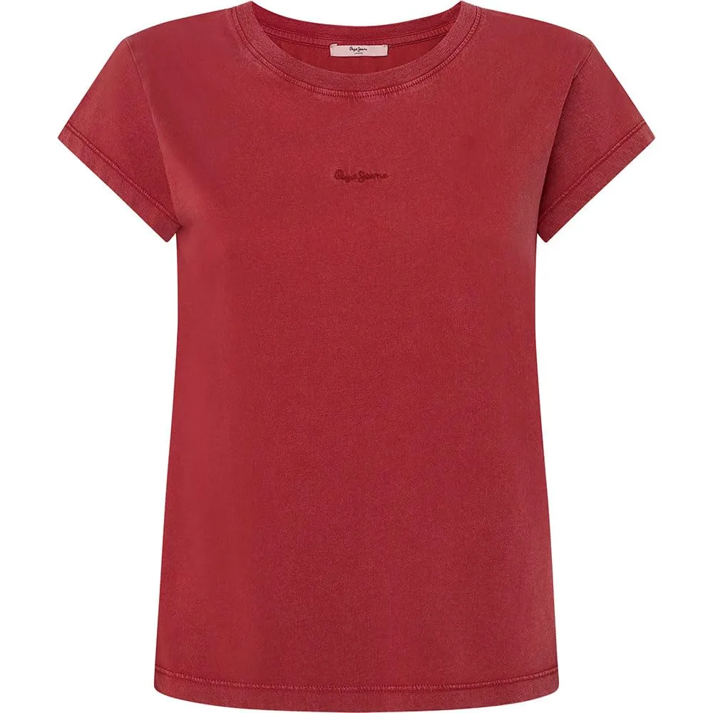Pepe Jeans Felice T-Shirt Donna Blu Navy Lavato acido