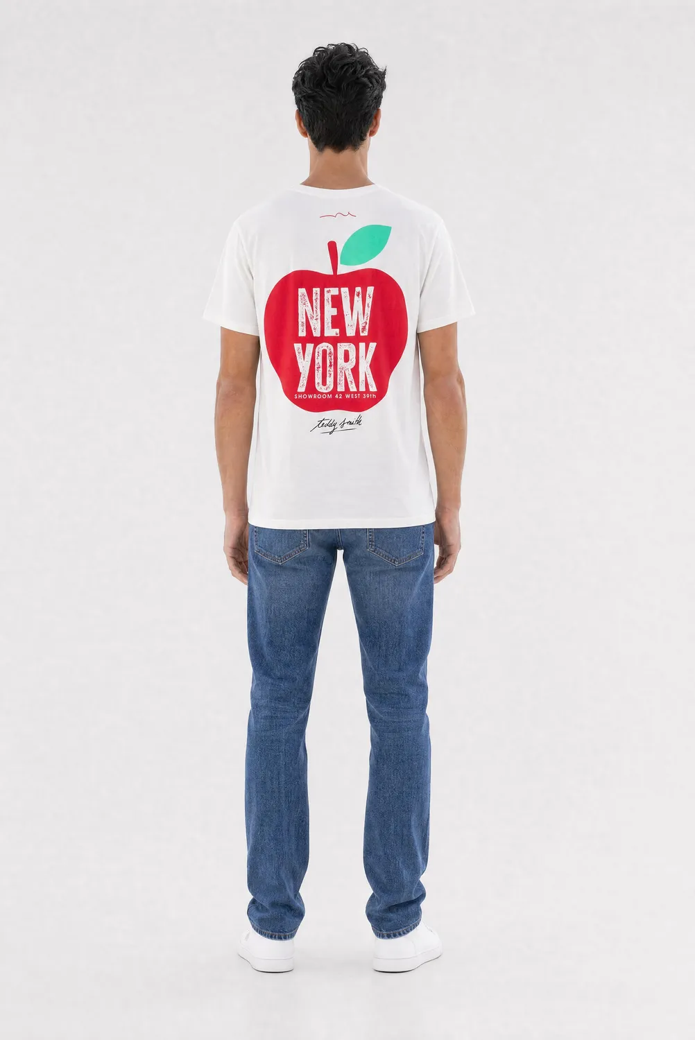 Teddy Smith T-Golden Middle White t-shirt uomo cotone
