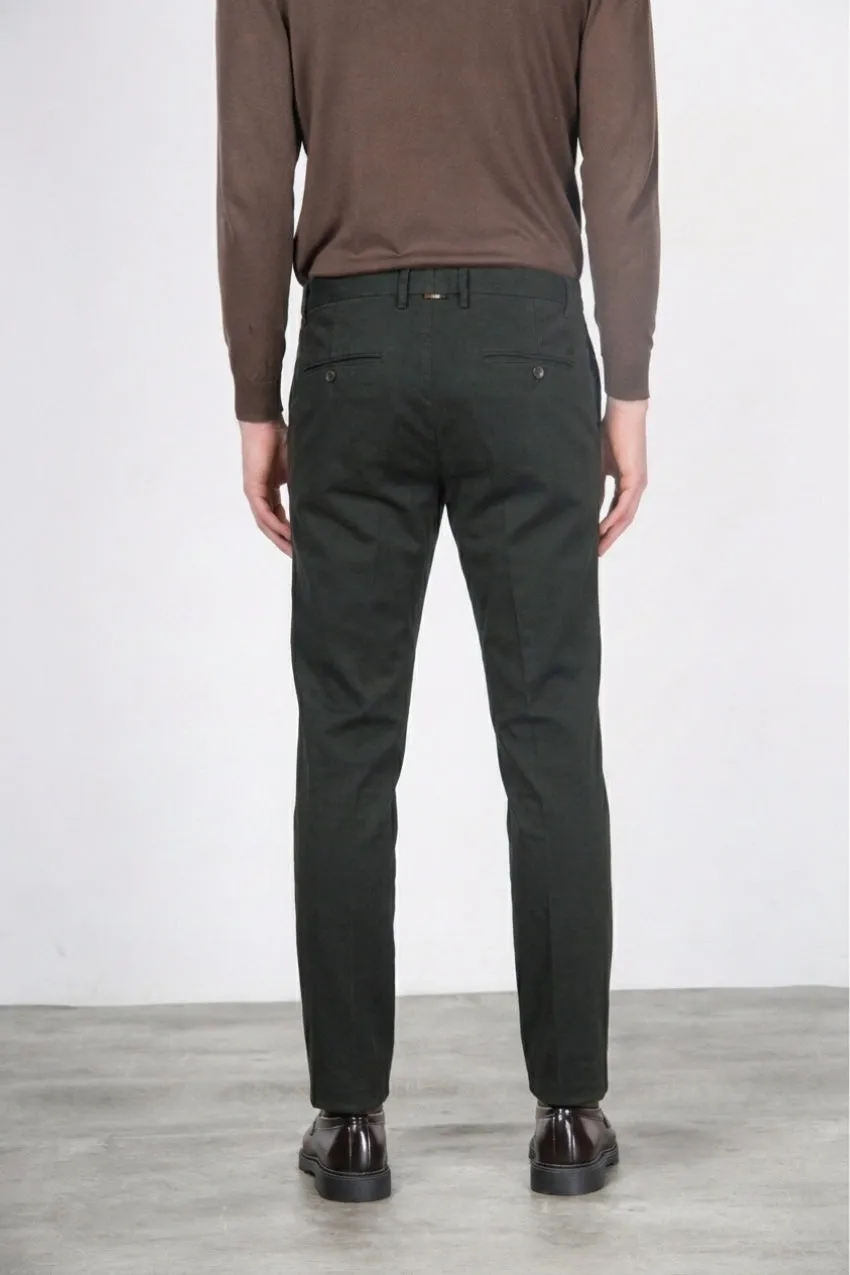 Mason's Paris Style chino tricotina verde scuro uomo