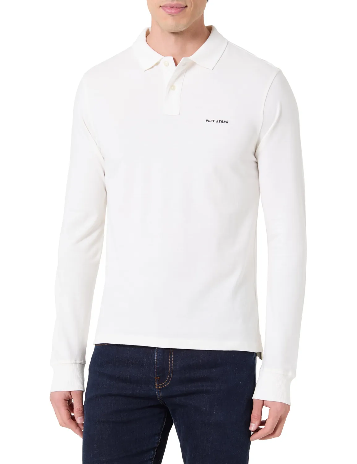 Pepe Jeans Basic polo uomo manica lunga piquet blu navy