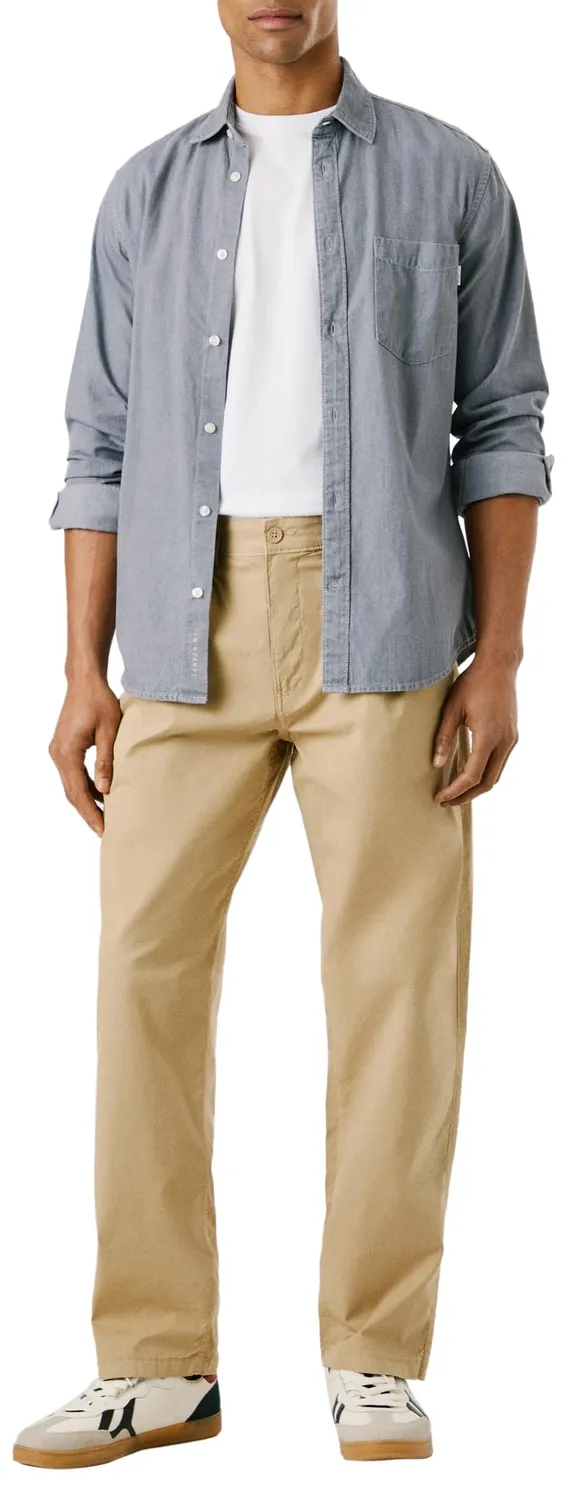 Pepe Jeans Classic Slim Shirt camicia uomo denim scuro