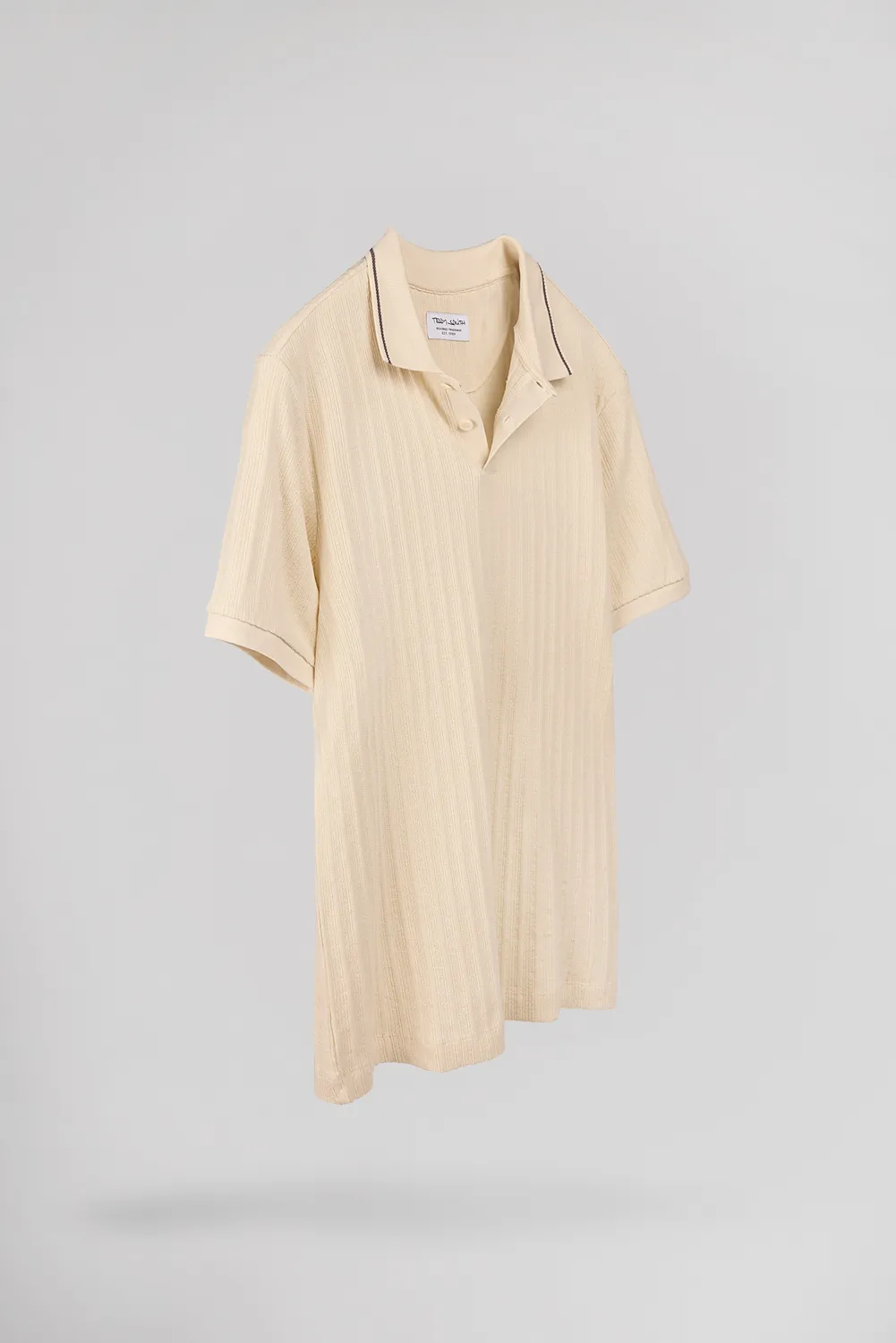 Teddy Smith P-Drice MC polo crema jacquard